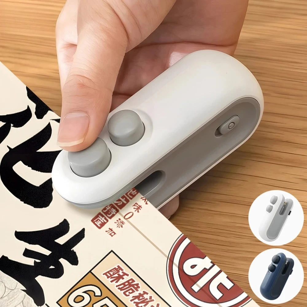 Mini Plastic Bags Sealer Portable Heat Sealing Machine Snacks 2-in-1