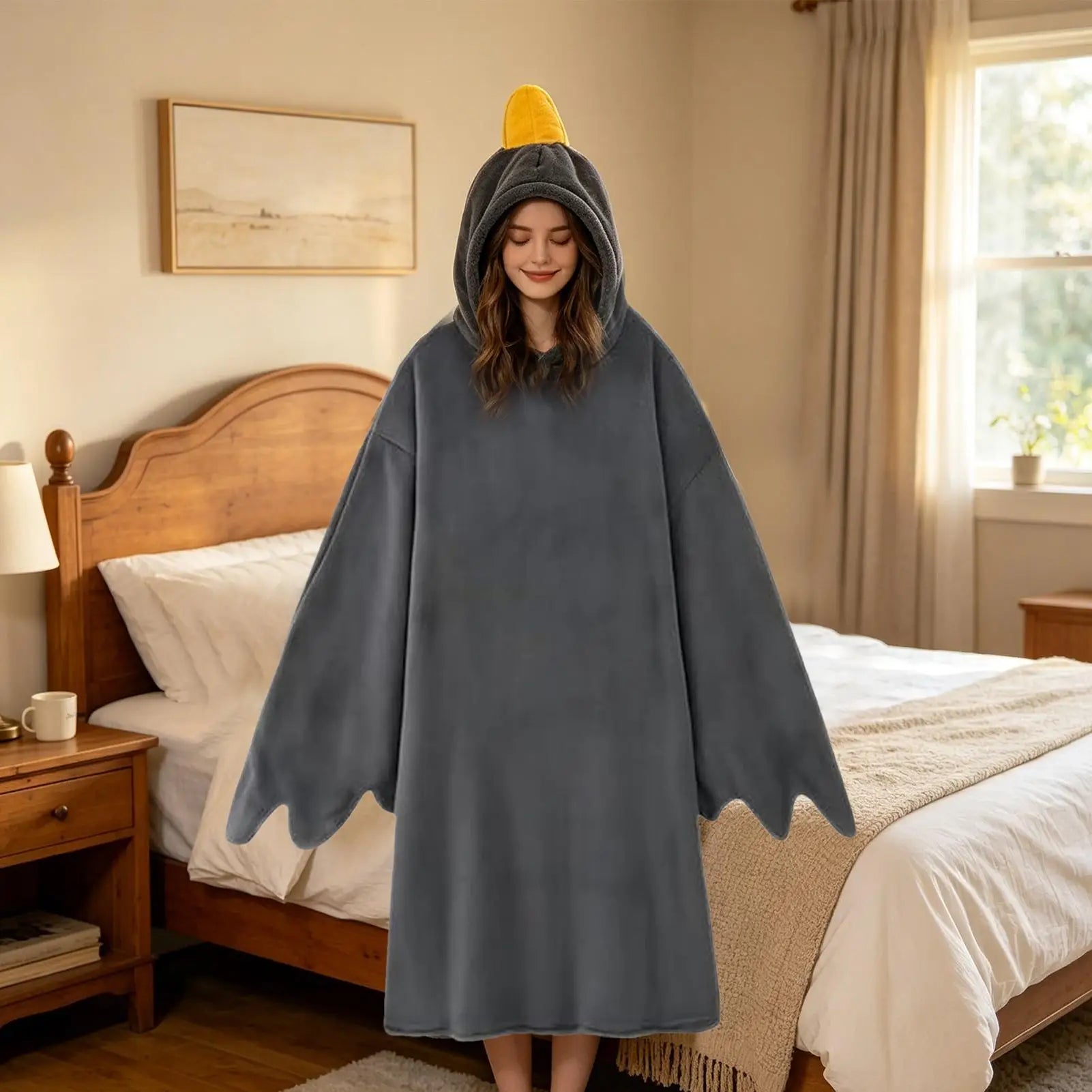 Duck Onesie Warm Funny Sleeping Costume Oversized Blankets Hooded