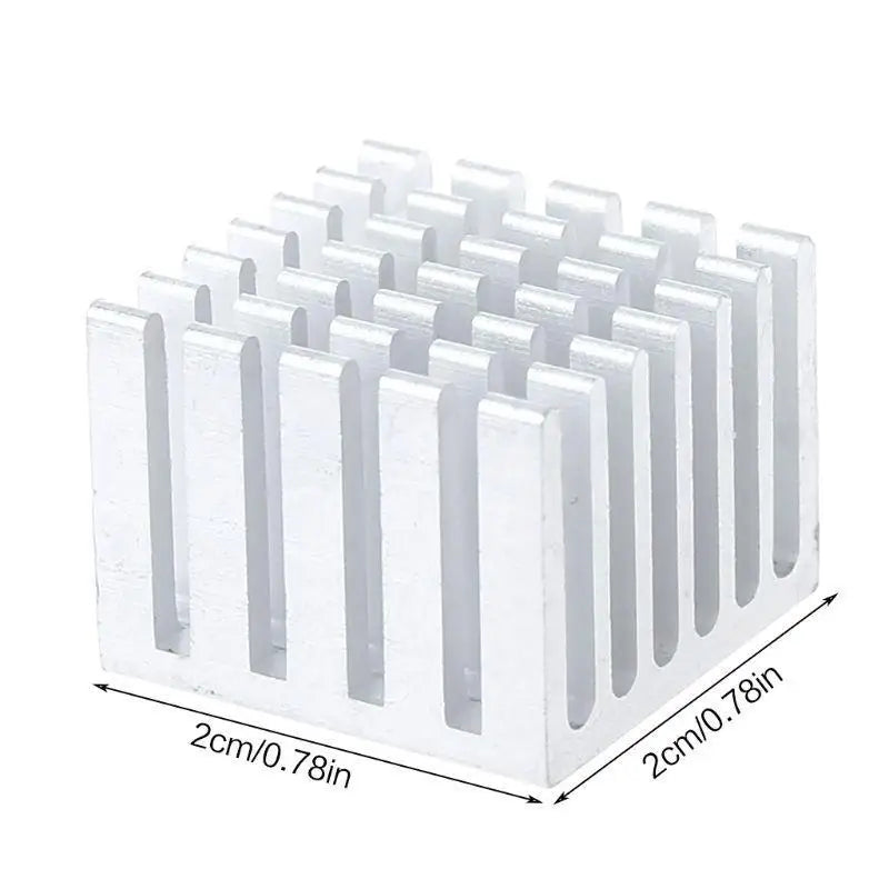 652F CPU IC Chip Radiator Aluminum Heatsinks 20x20x15mm DIY Cooling Zpaxo