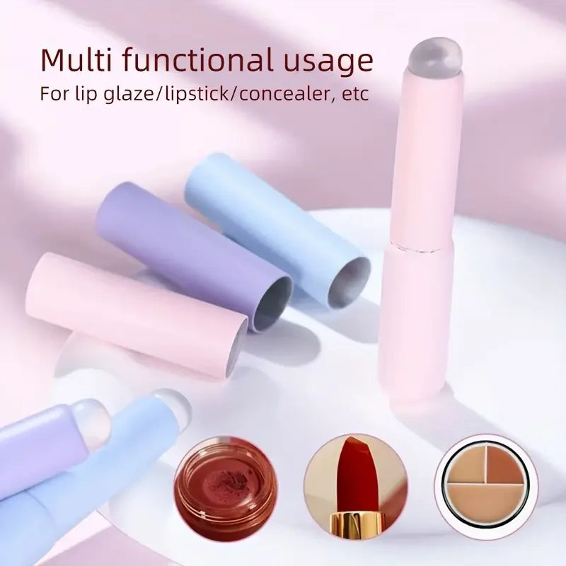 New color silicone lip brush with cover is suitable for concealer mouth blush dye brush, seamless mini portable cosmetic brush Zpaxo