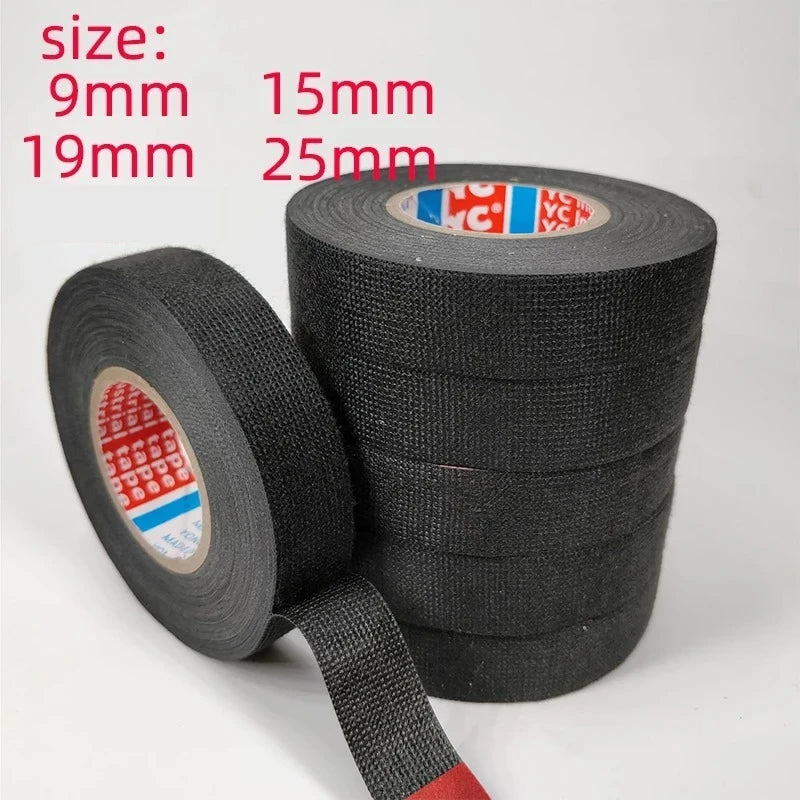 9/15/19/25/mm Electrical Insulation Heat-resistant Wiring Harness Tape PET Bundle Flame Retardant Tape Zpaxo