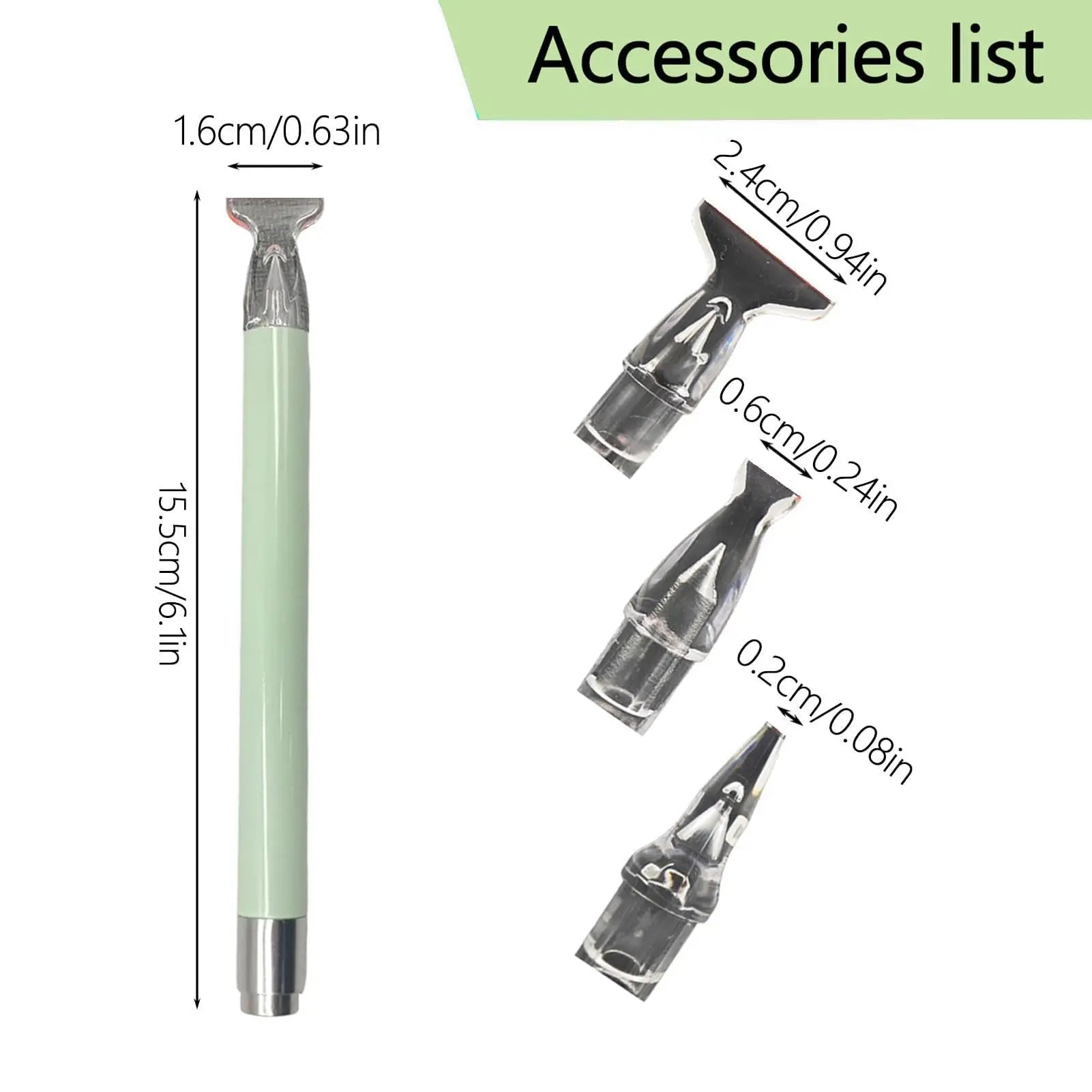 4-Pack LED Diamond Art Pens with 1/3/6/9 Multi-Tip Heads, Light Up Drill Pens, Diamond Painting Tools and Accessories, DIY Craft Zpaxo