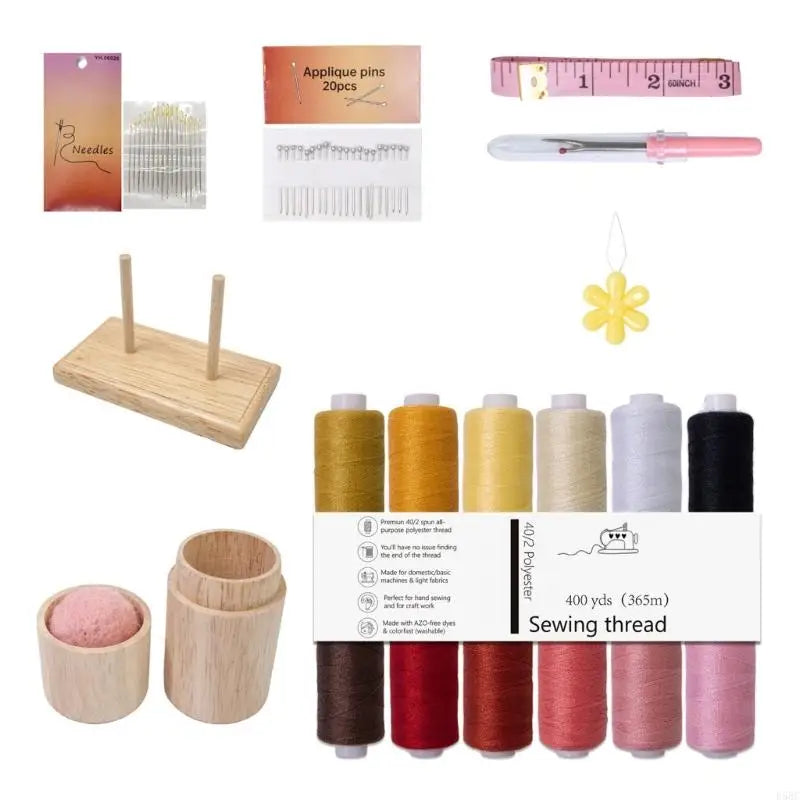 Fade Resistant Polyester Sewing Thread 12 Tone Accessory Frequent