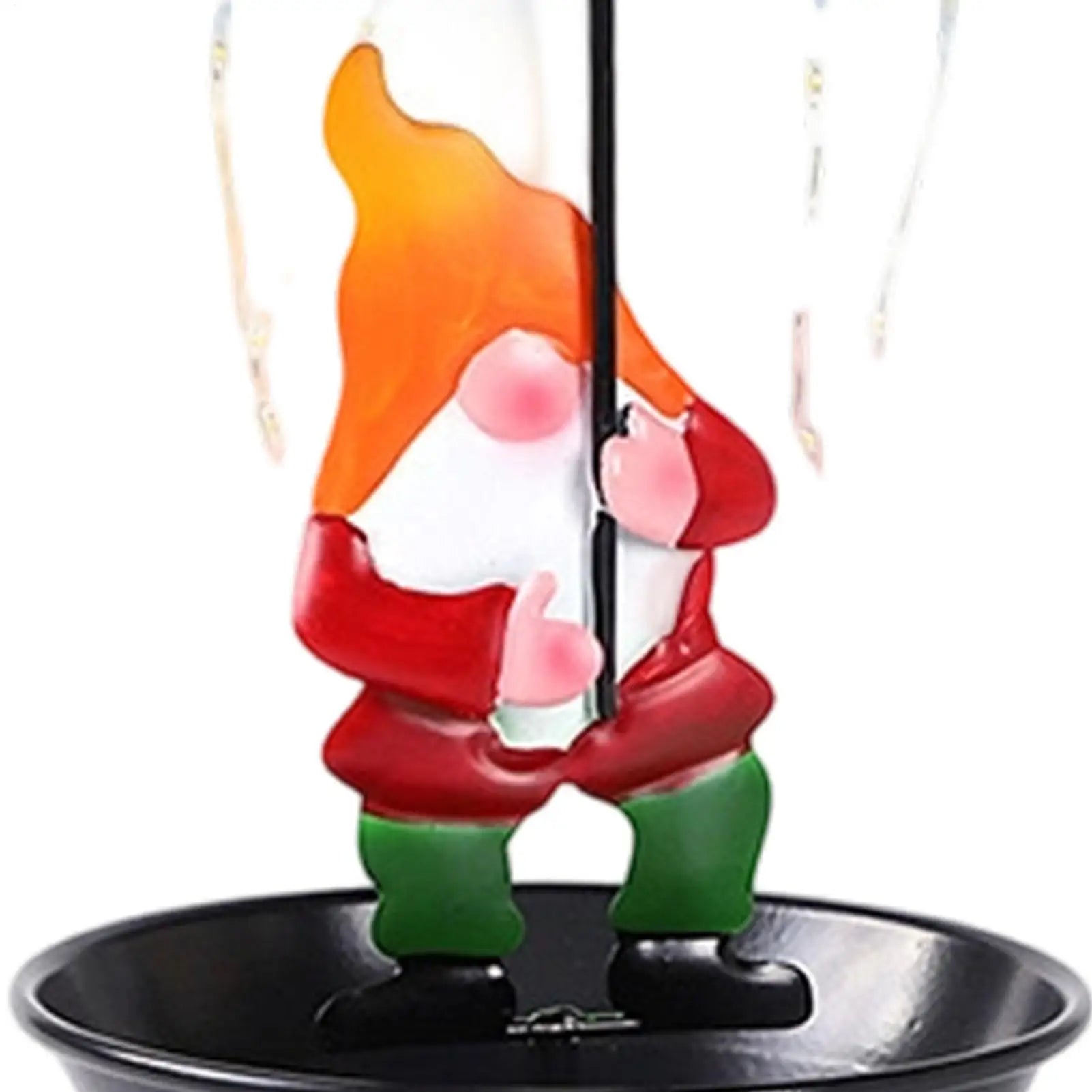 Metal Bird Feeder Umbrella Decorative Gnome Tray Outdoor Yard Wild