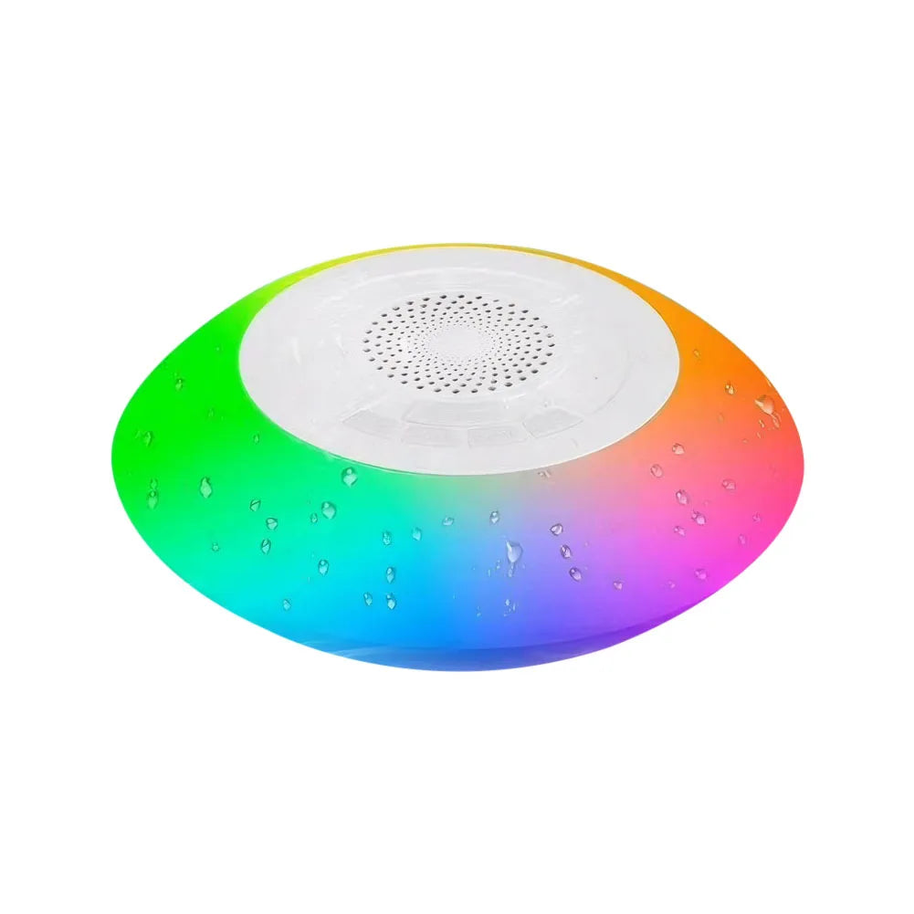 Floating Pool Speaker with Colorful Lights Wireless Speaker IPX7 Waterproof Shower Speaker for Pool Spa and Outdoor Zpaxo