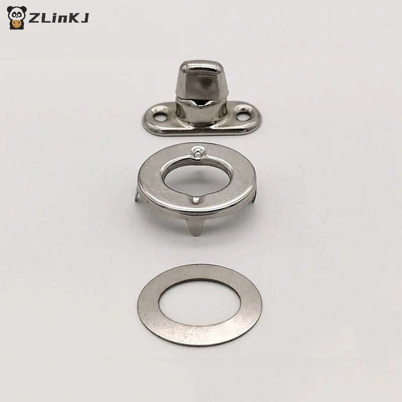 5/10/20 Sets Screw Base Snaps Turn Button Boat Cover Enclosure Eyelet Canvas Snap Fastener Silver Zpaxo