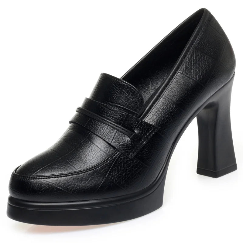 CINESSD 2023 Spring Ladies Leather Shoes Fashion Soft Sole Zpaxo