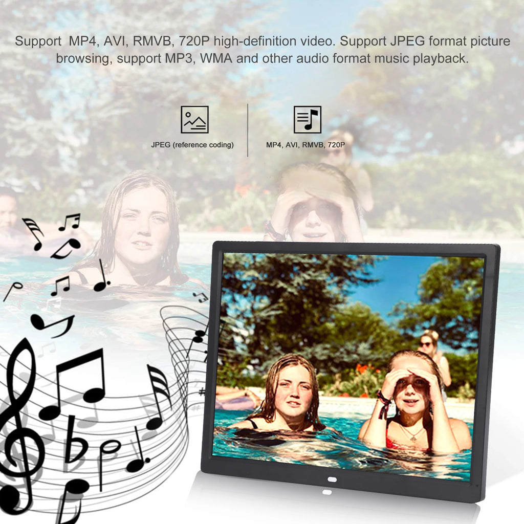 1024x768 Digital Frame HD Photo Resolution Support MP3 MP4 Image