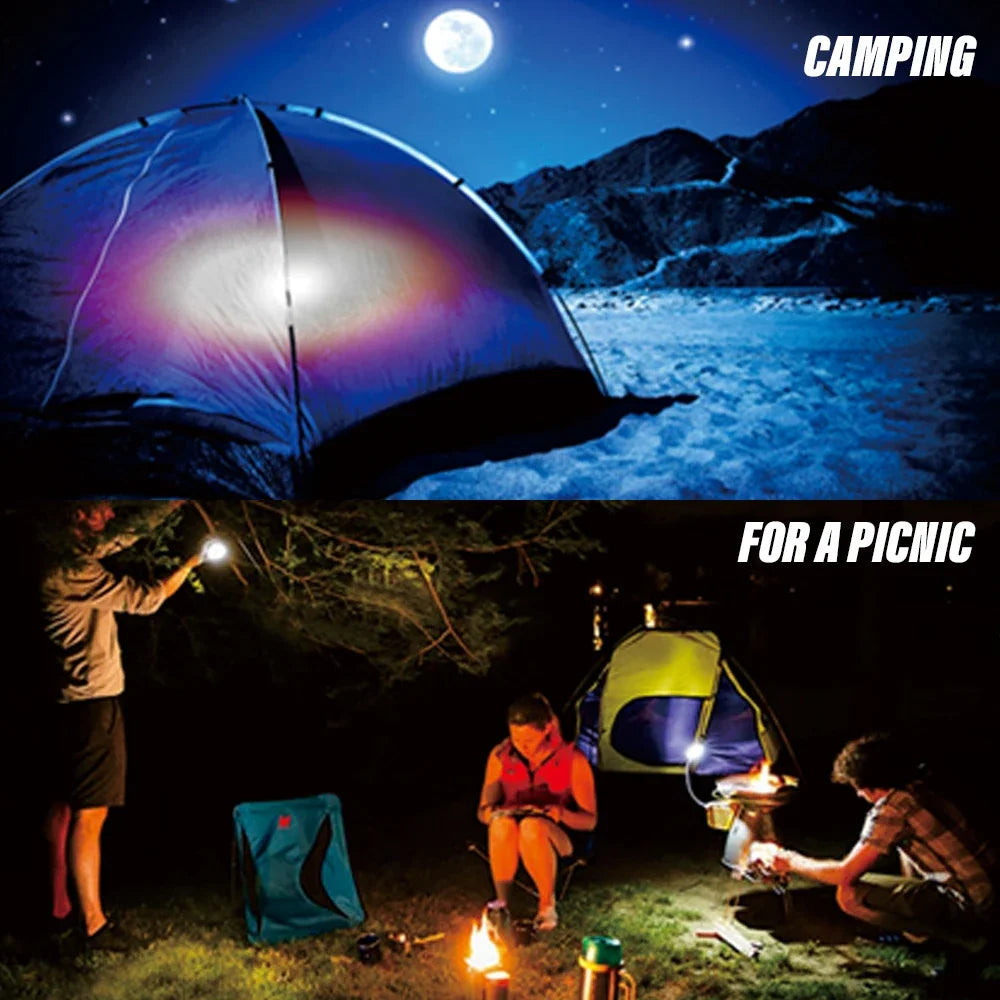 Magnetic LED Work Light – USB Rechargeable Flashlight & Hook