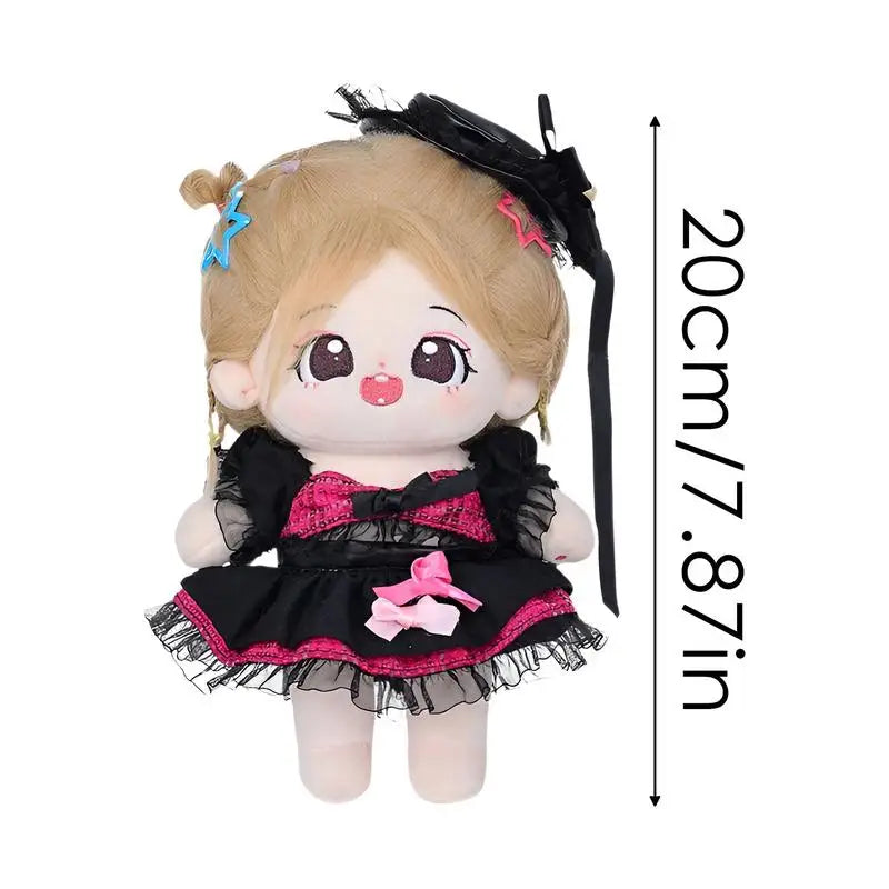 Dress Up Girl Plushie Funny Anime Themed Stuffed Toys 7.87 Inches Plushie Doll Indoor Home Decor For Living Room Bedroom Zpaxo