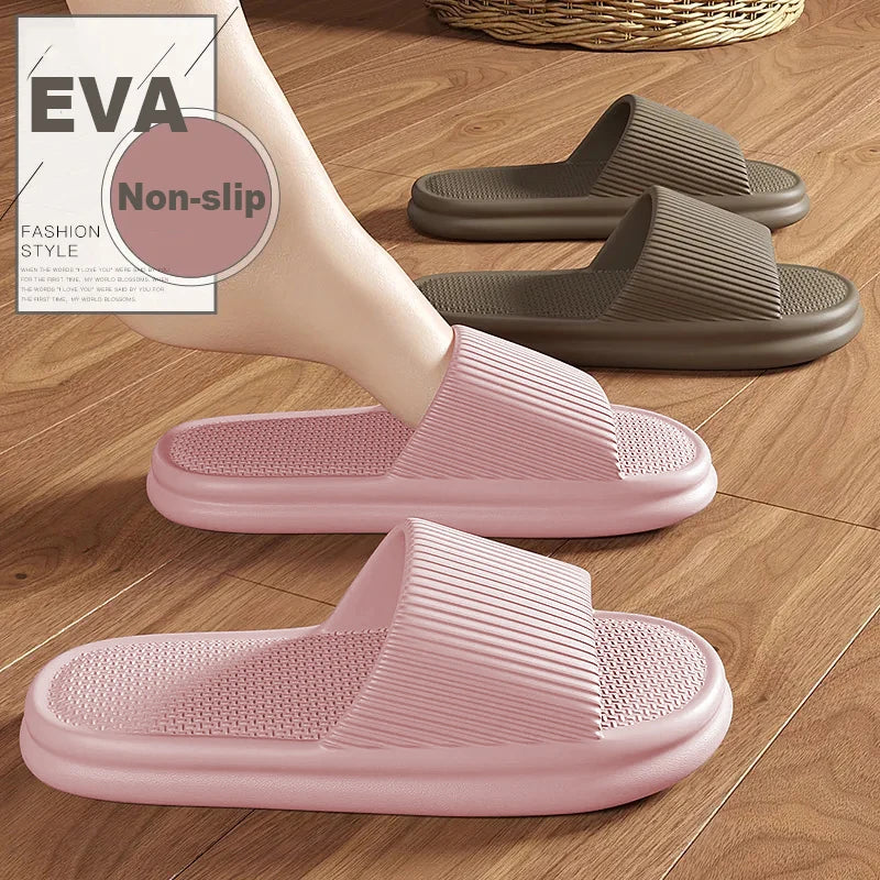 Summer Slippers Women Men Soft Lightweight Indoor Home Slides Cloud