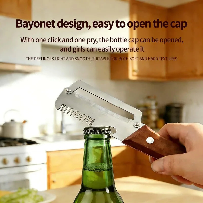 3-in-1 Stainless Steel Vegetable Peeler, Slicer & Grater