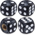 4-Pack Pearl Dice Tire Valve Stem Caps – Universal Fit