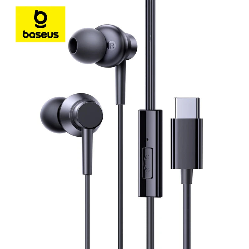 Baseus Encok HZ11 CZ11 In-ear Wired Earphones Powerful Bass Type-c