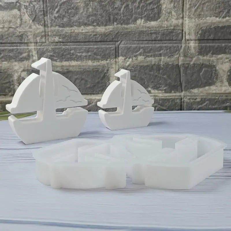 Sailing Boats Silicone Moulds Plasters Molds Ornament