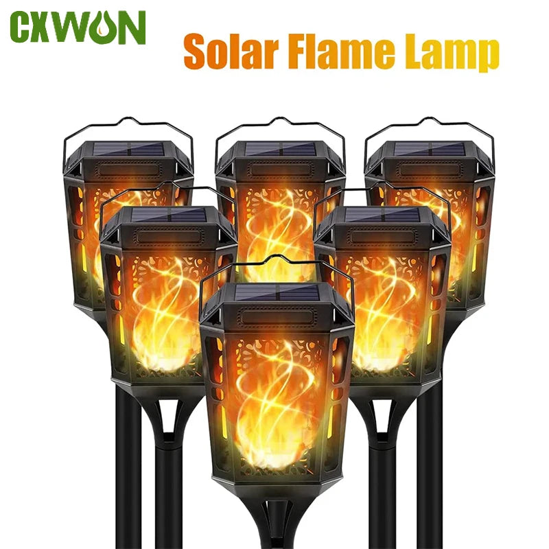 Solar LED Lights Outdoor Garden Landscape Lawn Lamp Retro Metal Zpaxo