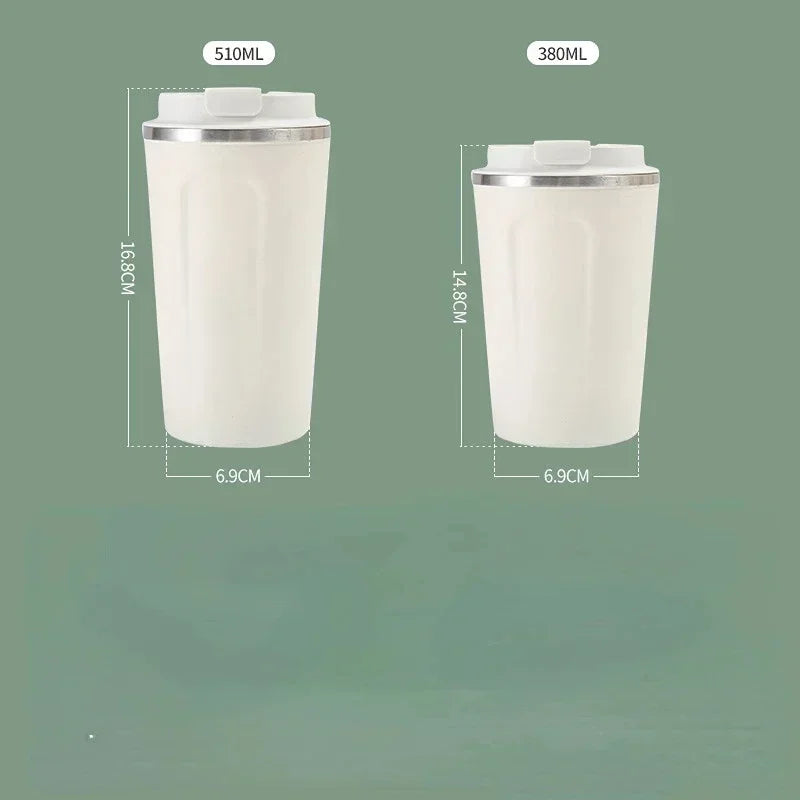 380/510ML Travel Stainless Steel Coffee Cup Thermal Mug Leak-Proof Thermos Bottle Tea Coffee Mug Vacuum Flask Insulated Cups Hot Zpaxo