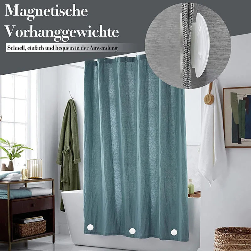 Magnetic Shower Curtain Weights – Rustproof Silicone Covered Curtain Weight Clip Zpaxo