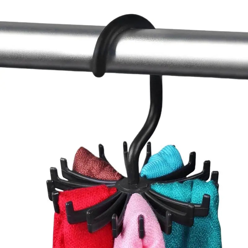 Twirl Tie Rack Rotating Scarf Hanger Holder 360 Belt Hook Cupboard