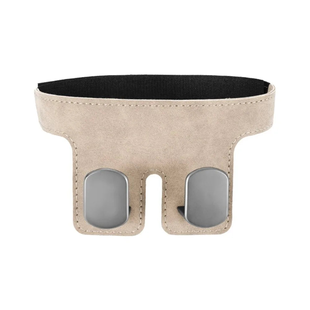 Load-bearing Car Headrest Hook Wear-resistant Double Backseat Hanger Zpaxo Beige Metal Hook