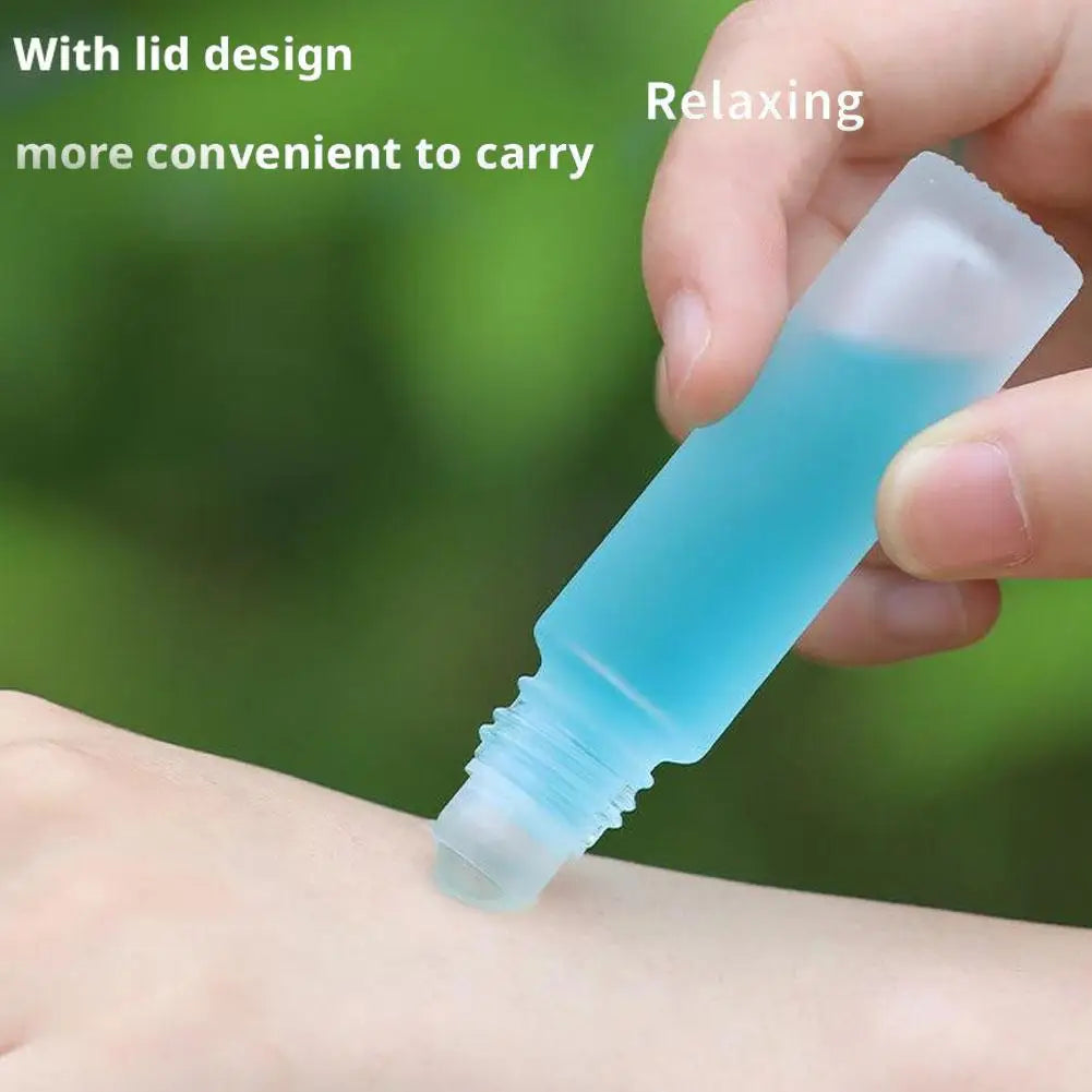 1/2/3PCS Refillable Rollerball Bottles Empty Essential Oils Roller Bottles Glass Roll On Bottles For Perfume (10ml） Zpaxo