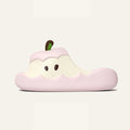 SHAJI Cute Cartoon Apple Womens Slippers Summer Fruit EVA Platform