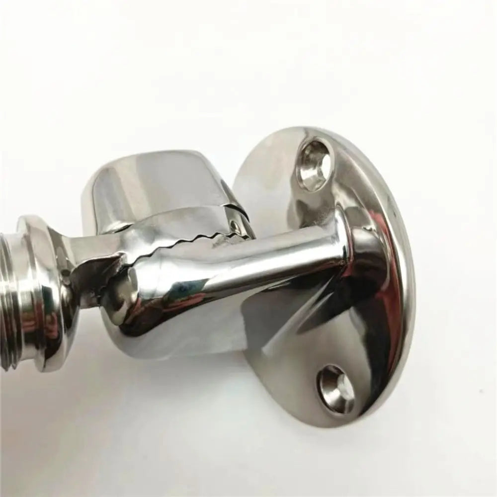 316 Stainless Steel Ratchet Antenna Mount 25mm Diameter Adjustable Design Boat Antenna Mount Round Base Ratchet Mechanism Zpaxo