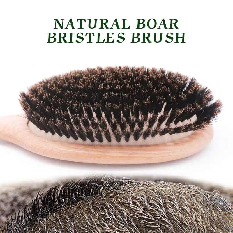 BOOMSLIFE Boar Bristle Hair Brush Women Combs for Hair Wood HairBrush Detangle Straightener Brush Hair Comb Barber Accessories Zpaxo