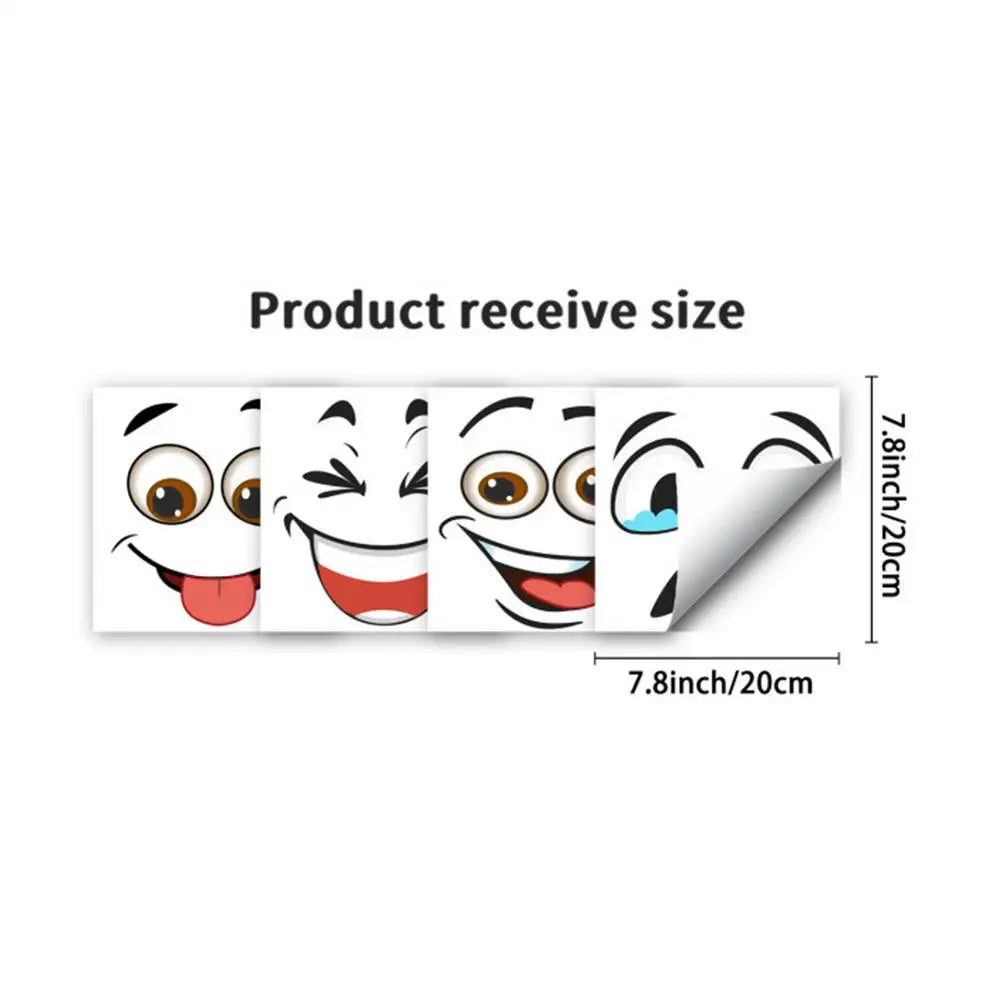 Funny Expression Garbage Can Stickers Cute Cartoon Toilet Lid Decals