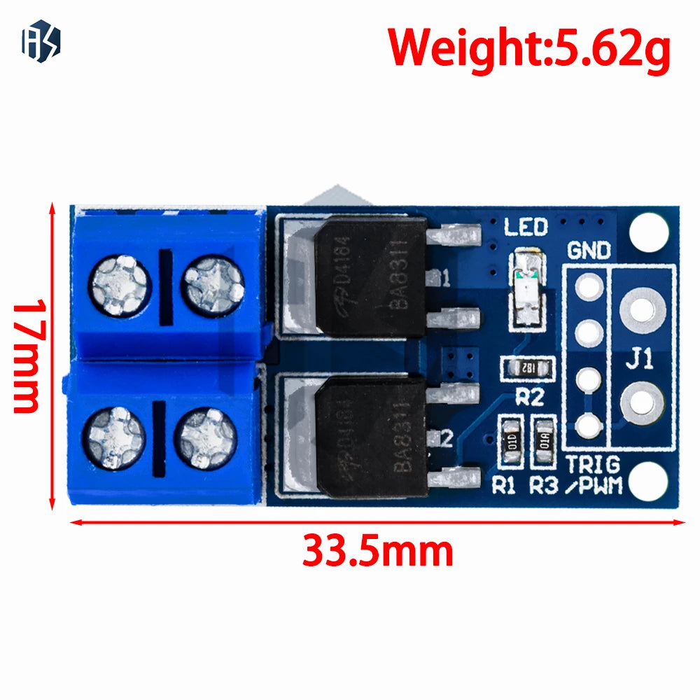 400W Power MOSFET Control Module 15A Capacity PWM Speed Regulation Zpaxo
