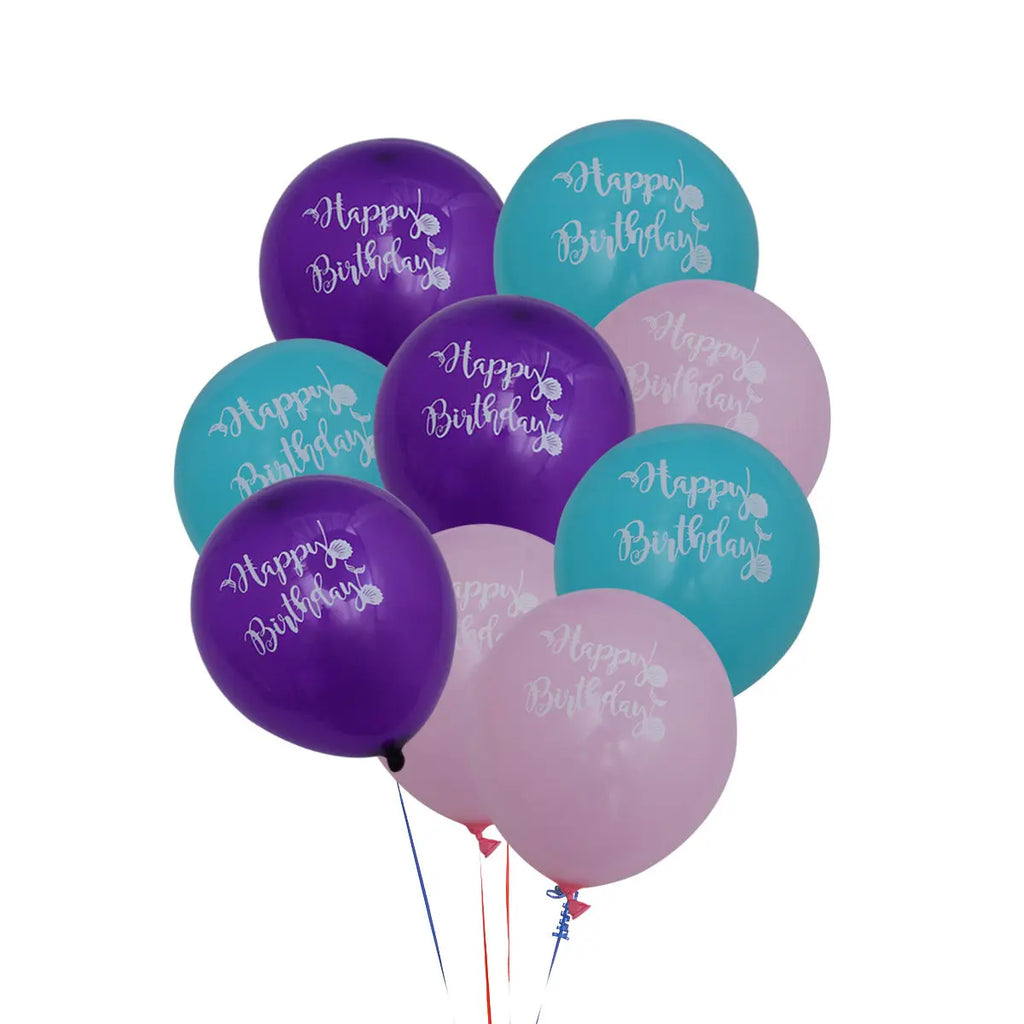 Mermaid Printing Balloons Confetti Latex Birthday Party Supplies