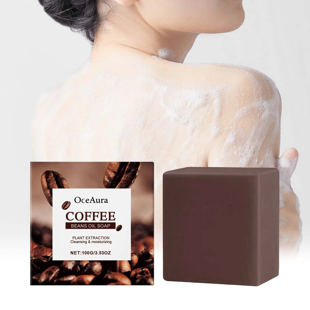 Coffee Skin-Nourishing Essential Oil Soap: Moisturizing, Water-Locking, Soothing for Sensitive Skin, with Rich & Dense Lather an Zpaxo