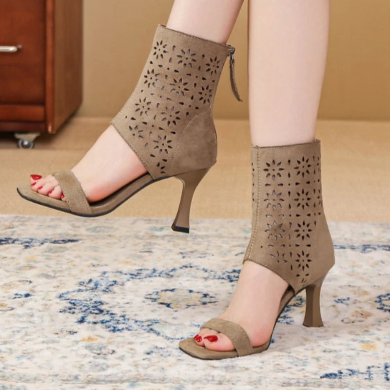 Square Open Toe Hollow Out Comfortable Breathable Women's Summer Zpaxo