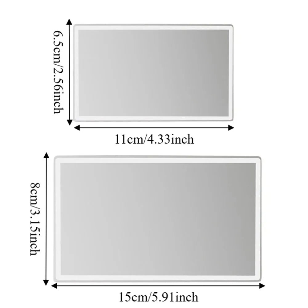 Stainless Steel Car Makeup Mirror HD Clarity Sun-shading Visor No Zpaxo