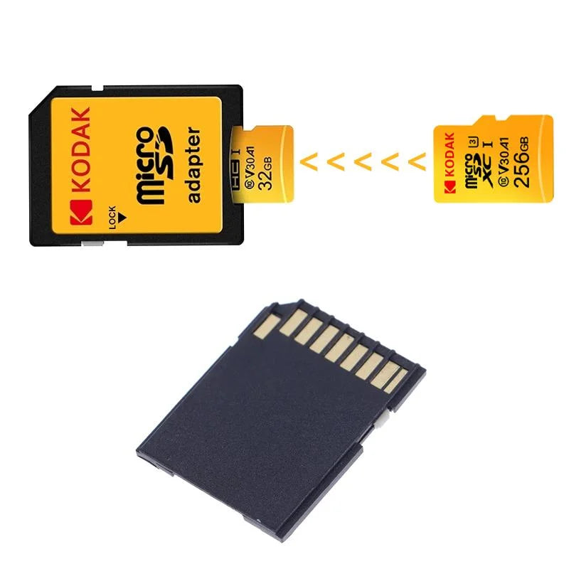 Kodak Micro SD Card 64GB 32GB Memory Card 512GB 256GB 128GB MicroSDXC Class10 SD Memory Card 100MB/s Original TF Flash Card U3 Zpaxo