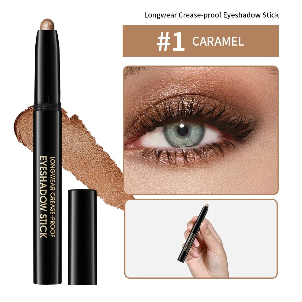 10 Colors Longwear Crease-proof Eyeshadow Pencil Stick Lasting