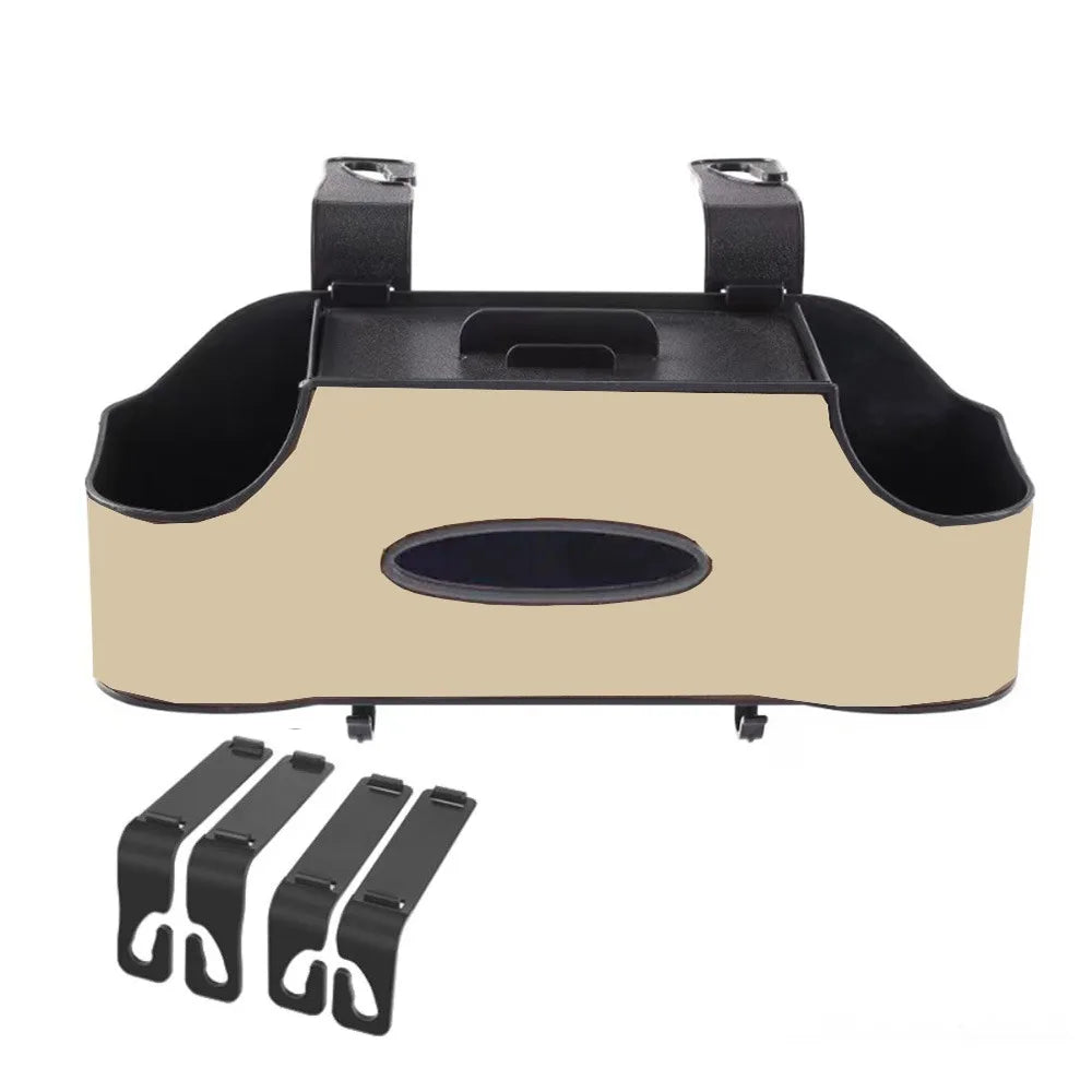 Hanging Hooks Car Back Seat Organizer Partition Design Water-proof Zpaxo Beige