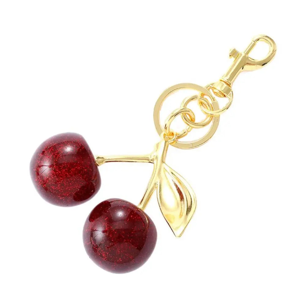 Bag Decoration Delicious Red Cherry Keychain Trinket Anti-Lost Cherry Charm Handbag Pendant Y2K Girl Heart Zpaxo
