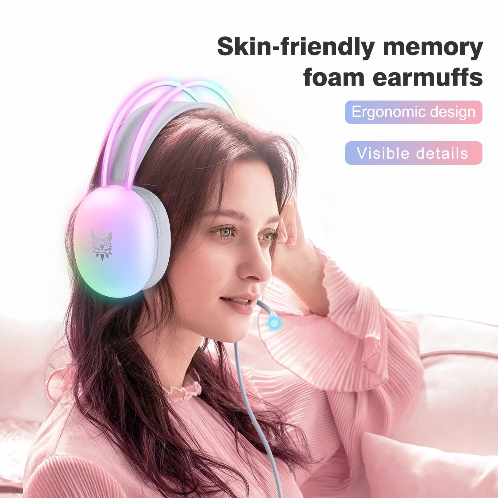 AyeBeau RGB Wired Gaming Headset with Mic – PC, Phone & Console Gaming Headset Zpaxo