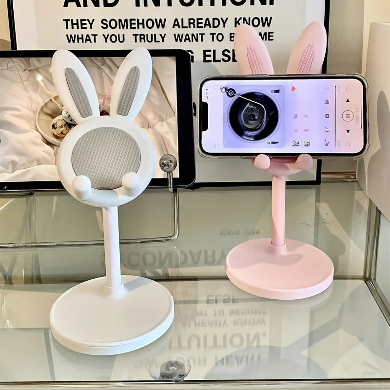 Telescopic Cartoon Rabbit Phone Stand Adjustable Tablet Flexible