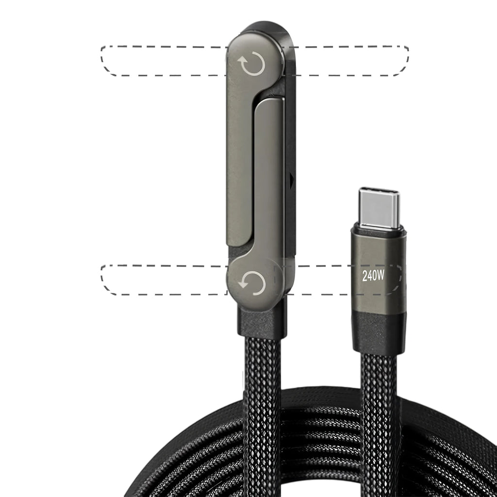 1 240W Fast Charging Foldable Holder Charger Cable Phone Stand Type-c