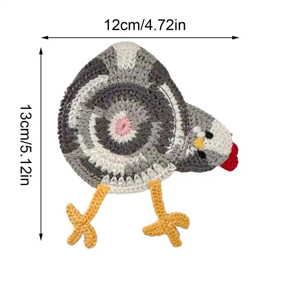 Chicken Coasters Heat Resistant Absorbent Drink Coaster Crochet Zpaxo A