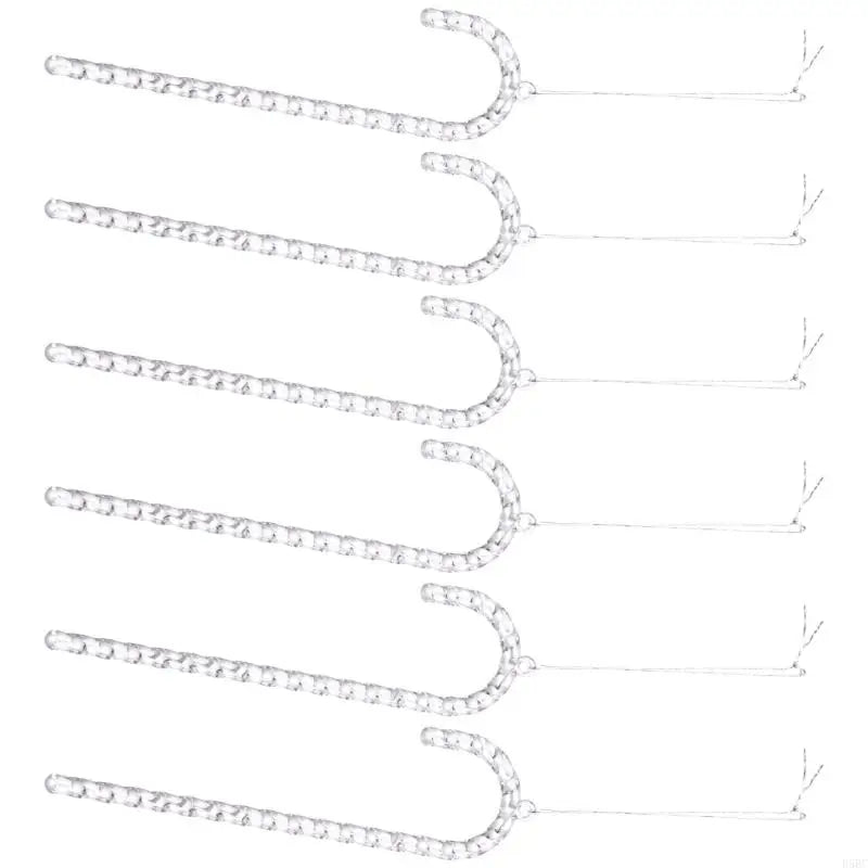 Break Resistant Acrylic Christmas Decorations 6 Pack Celebratory Candy Staff Hangers for Home Zpaxo