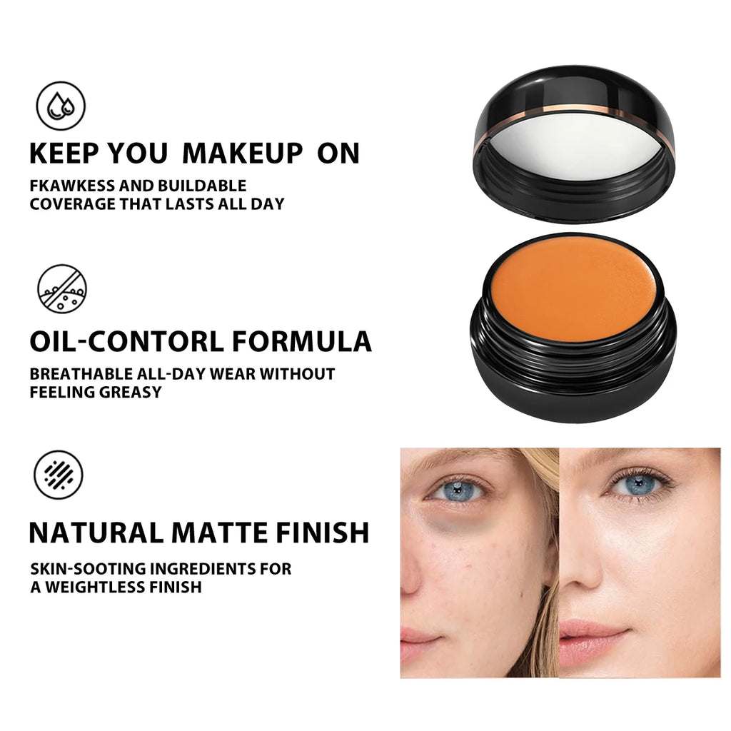 Concealer Waterproof Sweat Proof Light Long-lasting Covers Flaws Dark Zpaxo