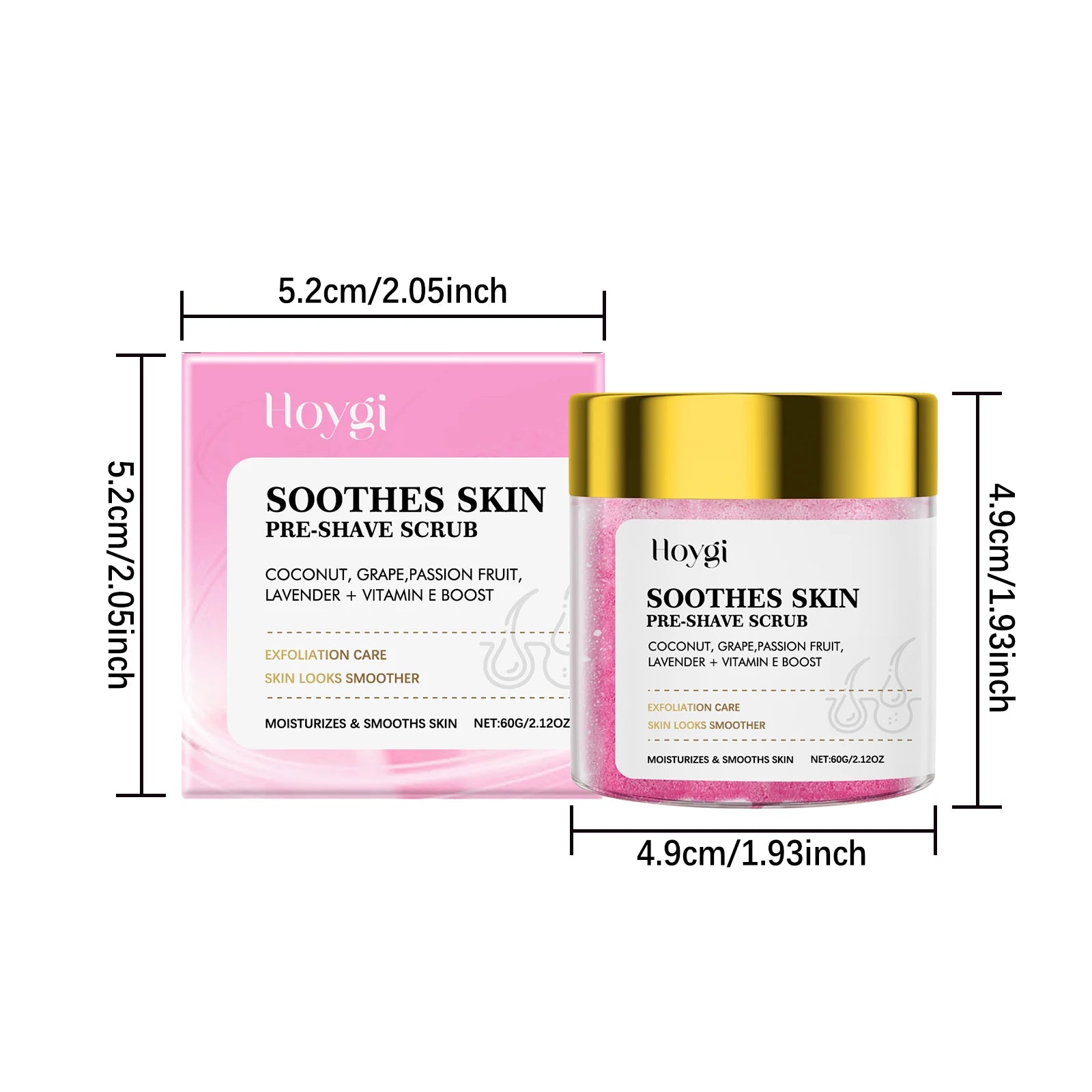 Hoygi Pre-Shave Exfoliating Scrub – Smooth Skin Face & Body Pre-Shave Scrub Zpaxo