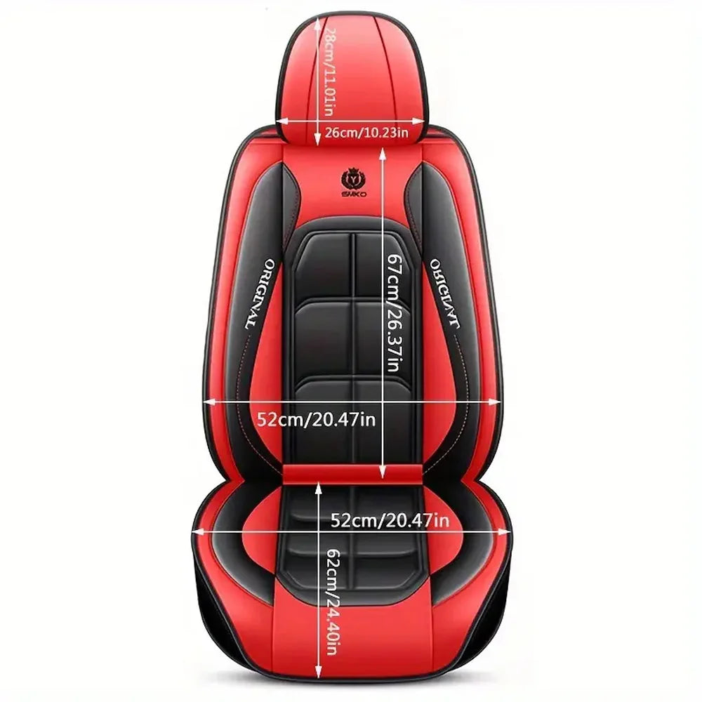 1/2PCS Universal PU Leather Set Car Seat Covers Full Surround Protection Easy Installation & Maintenance Front Car Seat Covers Zpaxo