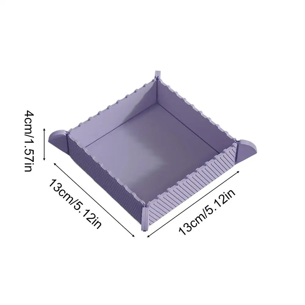 1PC Foldable Silicone Mat With Magnetic Feature Heat Resistant Trivet For Casserole Dish Folding Cutting Board For Camping Zpaxo Purple M