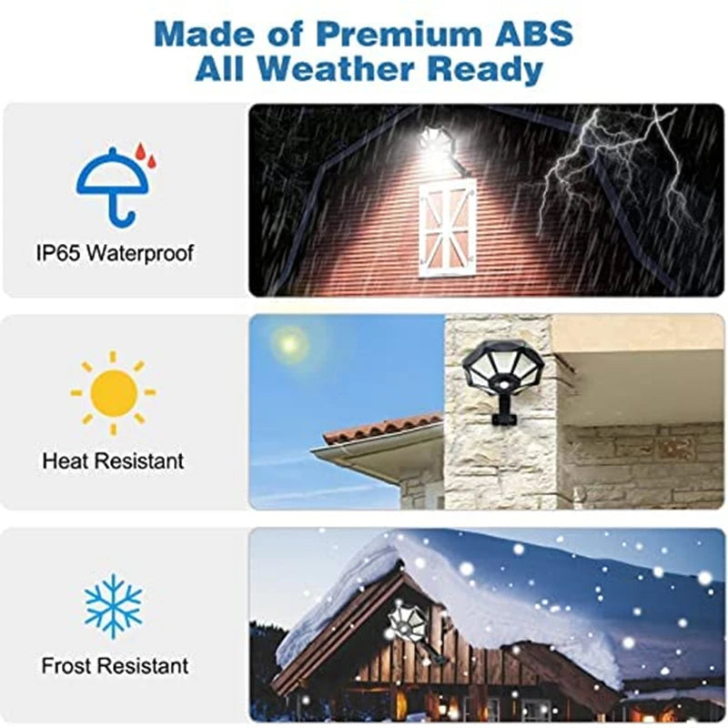 Solar Sensor Street Lights Remote Control Outdoor Waterproof Zpaxo