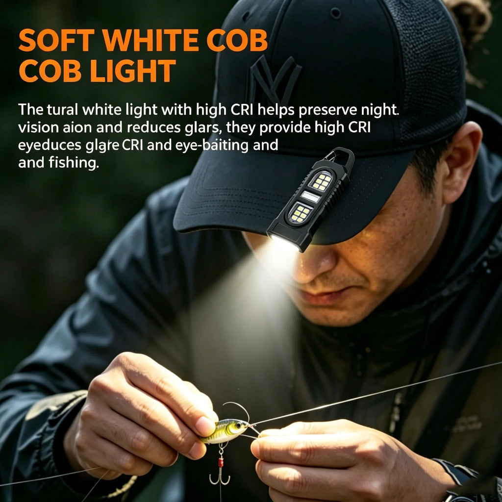 Mini COB LED Keychain Flashlight – USB-C Rechargeable, IPX4