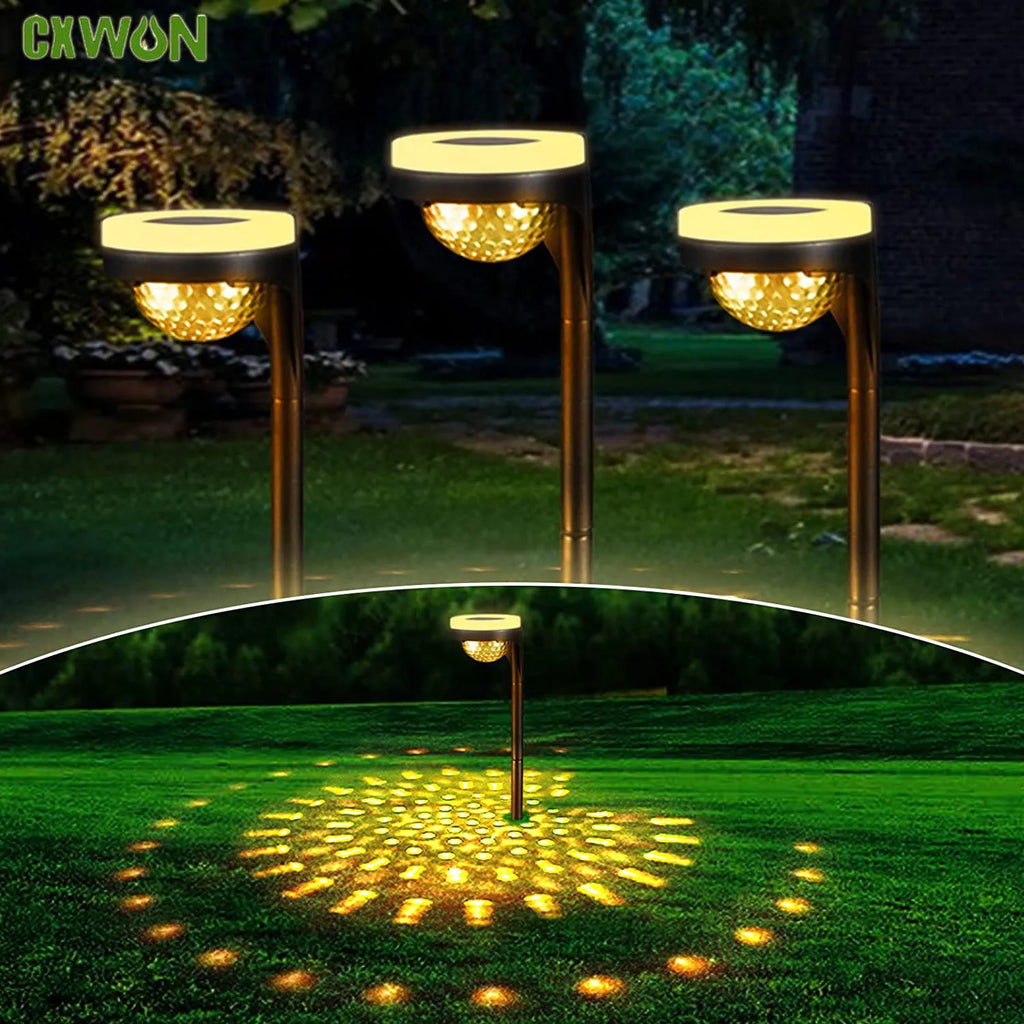 Solar Lawn Lights Garden Yard Decoration Underground Warm White Lamp Zpaxo YELLOW 6 PCS